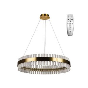 LED Stmívatelný křišťálový lustr na lanku LED/55W/230V + dálkové ovládání