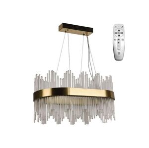 LED Stmívatelný křišťálový lustr na lanku LED/70W/230V + dálkové ovládání