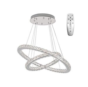 LED Stmívatelný lustr na lanku LED/115W/230V 3000-6500K stříbrná + DO