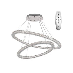 LED Stmívatelný lustr na lanku LED/160W/230V 3000-6500K stříbrná + DO