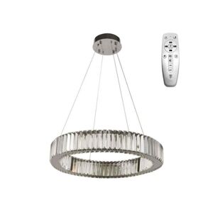 LED Stmívatelný lustr na lanku LED/40W/230V 3000-6500K chrom + dálkové ovládání J6344/CH
