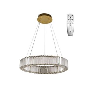 LED Stmívatelný lustr na lanku LED/40W/230V 3000-6500K chrom/zlatá + DO