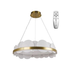 LED Stmívatelný lustr na lanku LED/40W/230V 3000-6500K zlatá + dálkové ovládání