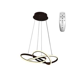 LED Stmívatelný lustr na lanku LED/65W/230V 3000-6500K hnědá + dálkové ovládání