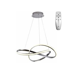 LED Stmívatelný lustr na lanku LED/70W/230V 3000-6500K chrom + dálkové ovládání