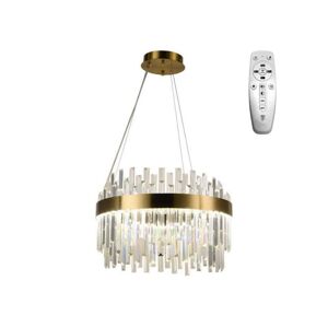 LED Stmívatelný lustr na lanku LED/70W/230V 3000-6500K zlatá + dálkové ovládání