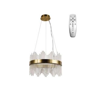 LED Stmívatelný lustr na lanku LED/70W/230V 3000-6500K zlatá + dálkové ovládání