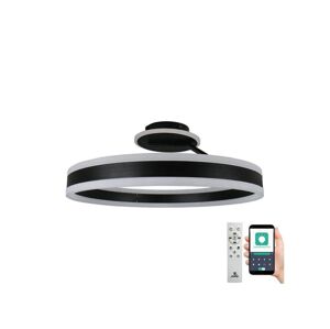 LED Stmívatelný přisazený lustr LED/86W/230V 3000-6500K černá + dálkové ovládání