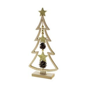 LED Vánoční dekorace LED/1xCR2032 dřevo strom