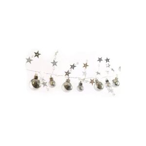 20 LED girlanda stříbrné koule s hvězdami 1,9 cm 2x AA vnitřní teplá bílá DCGW10