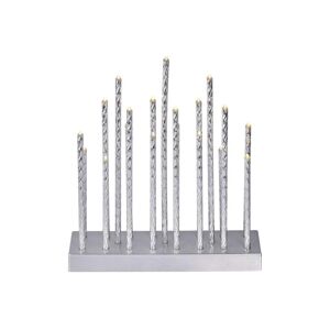 LED Vánoční svícen 19xLED/3xAA šedá