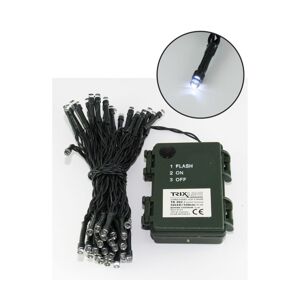 LED Vánoční venkovní řetěz 100xLED/2 funkce/3xAA 10,8m IP44 studená bílá P491