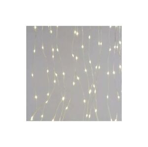 LED vánoční nano řetěz – záclona, 1,7x2 m, venkovní i vnitřní, teplá bílá, programy
