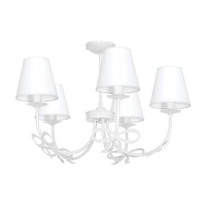 Lustr na lanku MARTI 3xE27/15W/230V bílá/zlatá