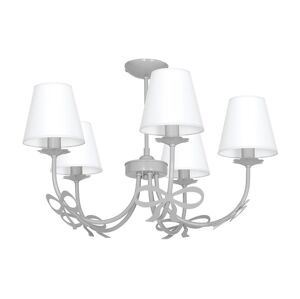 Lustr na lanku MARTI 3xE27/15W/230V bílá/chrom