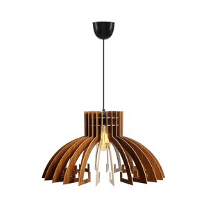 Lustr na lanku 1xE27/60W/230V hnědá pr. 39 cm dřevo