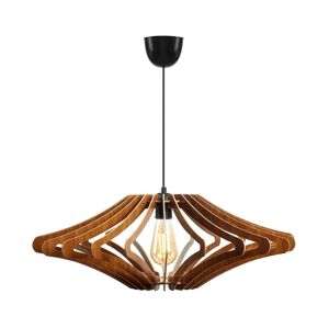 Lustr na lanku 1xE27/60W/230V hnědá pr. 59 cm dřevo