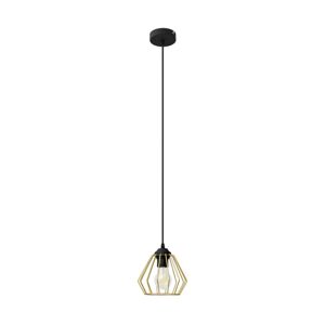Lustr na lanku AGAT 1xE27/60W/230V zlatá/černá