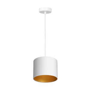 Lustr na lanku ARDEN 1xE27/60W/230V pr. 18 cm bílá/zlatá