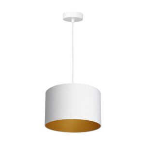 Lustr na lanku ARDEN 1xE27/60W/230V pr. 25 cm bílá/zlatá