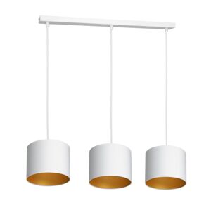 Lustr na lanku ARDEN 3xE27/60W/230V bílá/zlatá