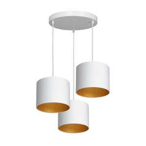 Lustr na lanku ARDEN 3xE27/60W/230V bílá/zlatá