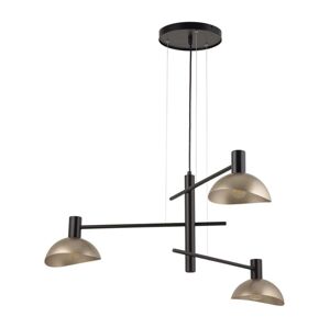Lustr na lanku ARTIS 3xE14/40W/230V černá/zlatá
