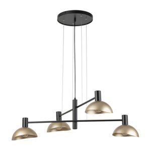 Lustr na lanku ARTIS 4xE14/40W/230V černá/zlatá