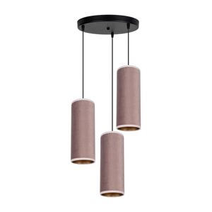 HEXE Lustr na lanku AVALO 3xE27/60W/230V pr. 35 cm růžová/měděná
