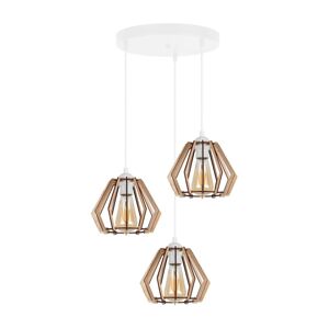 Lustr na lanku BERGO 3xE27/60W/230V bílá
