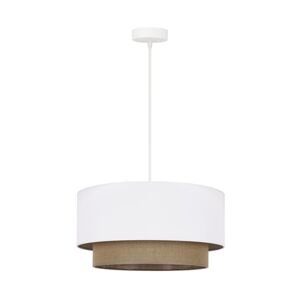 Lustr na lanku BOHO 1xE27/15W/230V bílá/hnědá