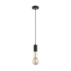 Lustr na lanku BOLID 1xE27/60W/230V černá/zlatá