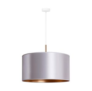 Lustr na lanku CANNES 1xE27/15W/230V pr. 45 cm stříbrná/měděná