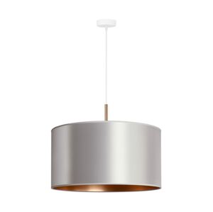 Lustr na lanku CANNES 1xE27/15W/230V pr. 45 cm stříbrná/měděná