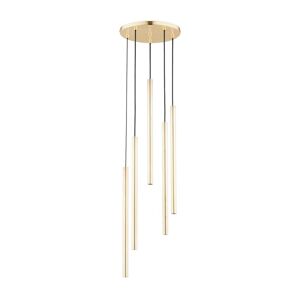 Lustr na lanku COLLET 5xG9/40W/230V pr. 30 cm zlatá