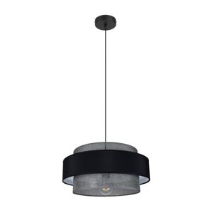 HEXE Lustr na lanku CORSA 1xE27/60W/230V černá/šedá