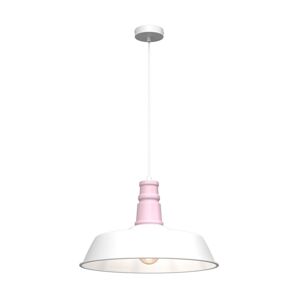 Lustr na lanku ENZO 1xE27/60W/230V bílá/růžová MLP7979
