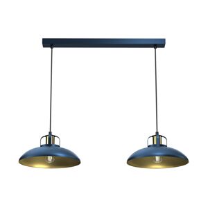 Lustr na lanku FELIX 2xE27/60W/230V modrá