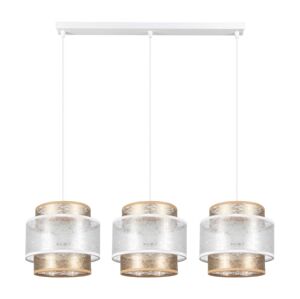 Lustr na lanku GABI 3xE27/60W/230V zlatá/bílá