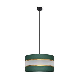 Lustr na lanku HELEN 1xE27/60W/230V pr. 40 cm zelená/zlatá