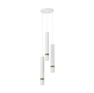 Lustr na lanku JOKER 3xGU10/8W/230V bílá/zlatá