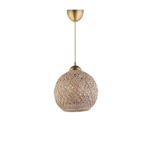 Lustr na lanku JUTE 1xE27/60W/230V béžová