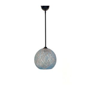Lustr na lanku JUTE 1xE27/60W/230V modrá