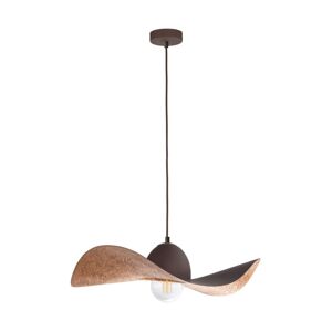 Lustr na lanku KAPELLO 1xE27/60W/230V pr. 55 cm hnědá/měděná