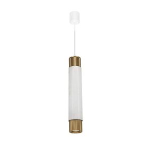 Lustr na lanku Marble white/brass 1xGU10/8W/230V