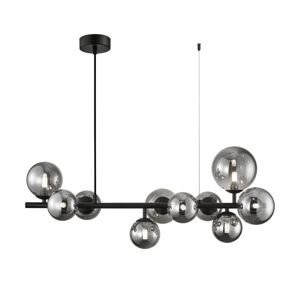Lustr na lanku MILA 10xG9/9W/230V černá/šedá