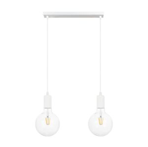 Lustr na lanku MIROS 2xE27/60W/230V bílá