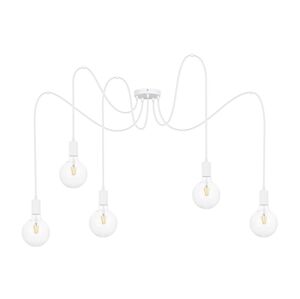 Lustr na lanku MIROS 5xE27/60W/230V bílá