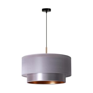 Lustr na lanku NANTES 1xE27/15W/230V pr. 45 cm stříbrná/měděná