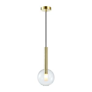 Lustr na lanku NIKO 1xG9/9W/230V pr. 15 cm zlatá